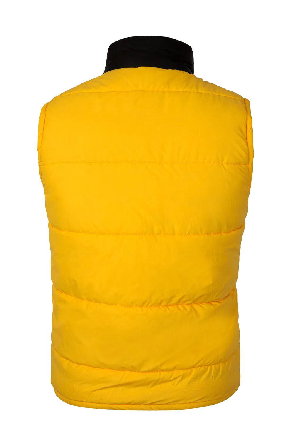 Sleeveless Puffer Jacket With Cut & Sew Panel