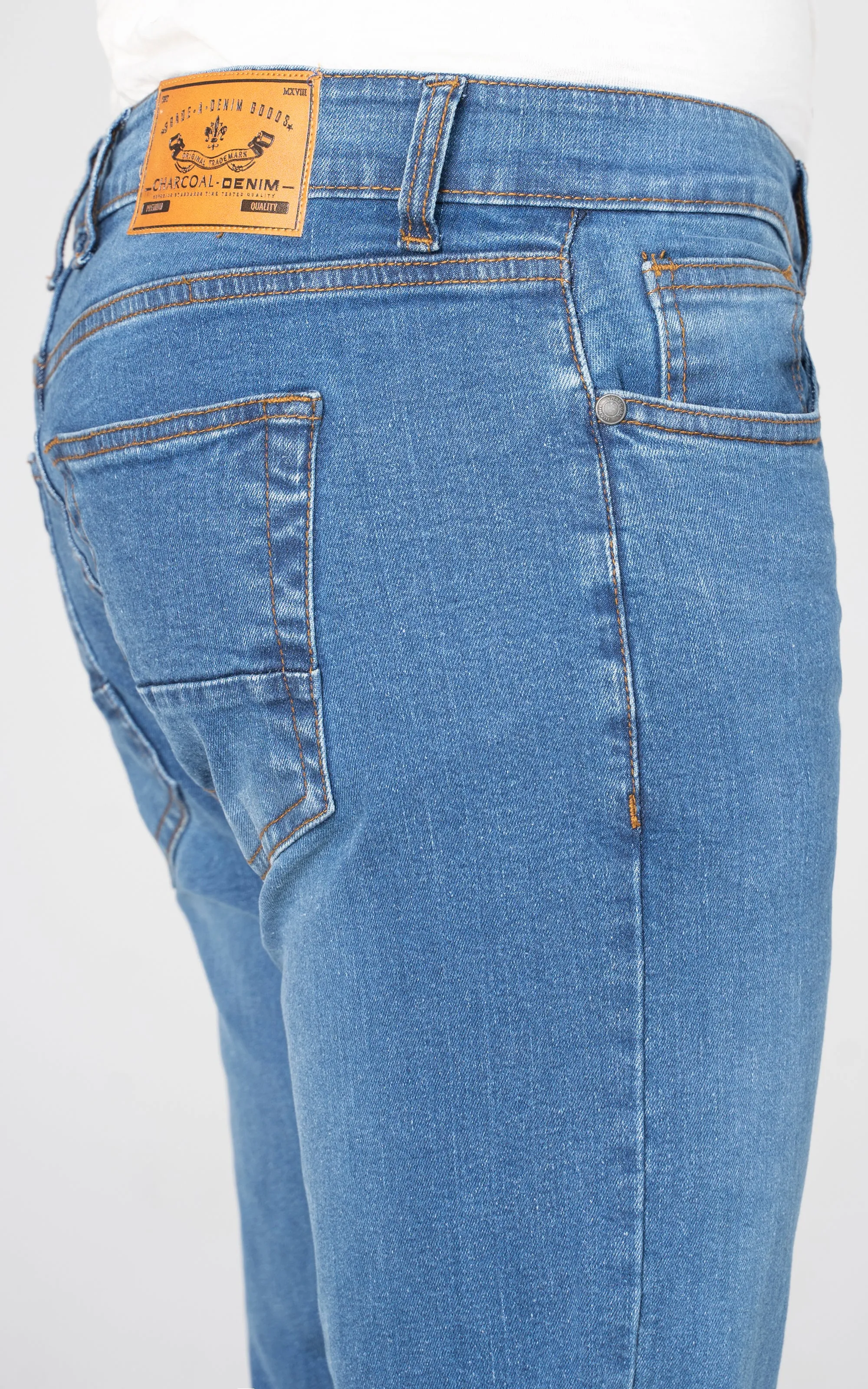 SLIM FIT  DENIM JEANS MID BLUE