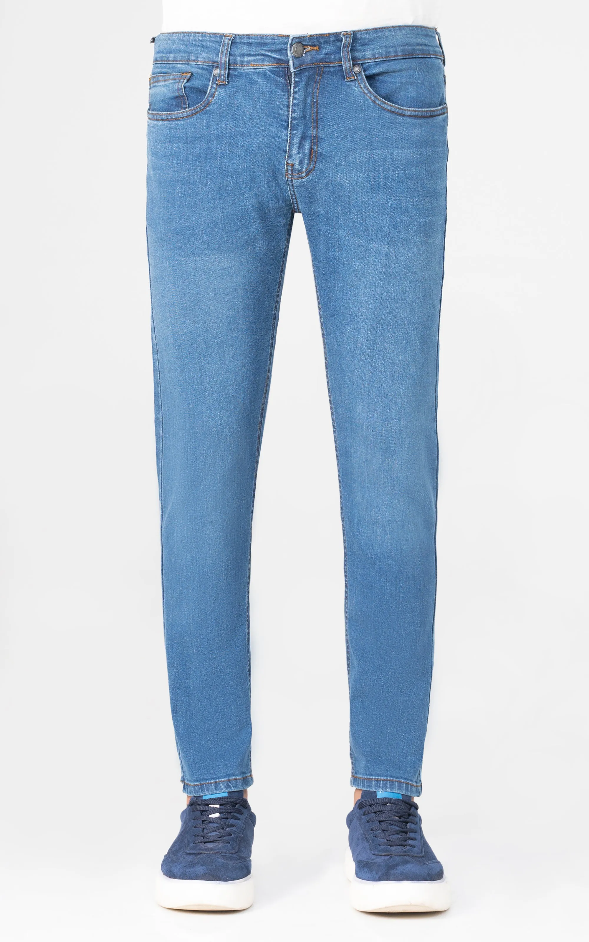 SLIM FIT  DENIM JEANS MID BLUE