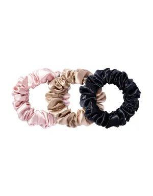 Slip Scrunchies - Black/Pink/Caramel