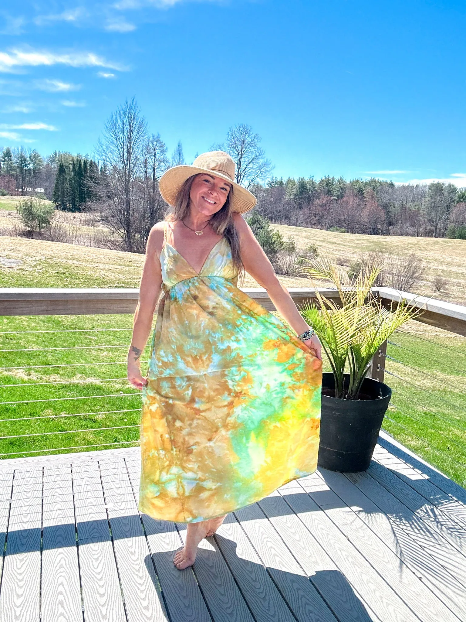 Tie Dye Babydoll Cami Dress