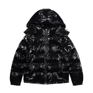 Trapstar Irongate Detachable Hooded Puffer Jacket - Shiny Black