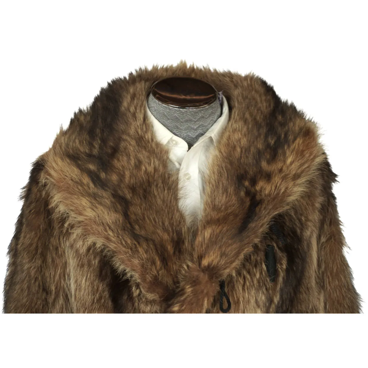 Vintage 1920s Mens Raccoon Fur Coat Ivy League Football Fan Size L