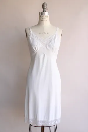 Vintage 1950s 1960s Deena Lingerie White Slip