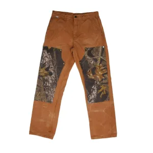 VINTAGE REWORKED CARHARTT FLAME RESISTANT CARPENTER DOUBLE KNEE CAMO PANTS SIZE 32X32 W32 L32