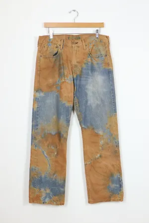 Vintage Reworked Rust Dyed Levis Relaxed Fit Jeans