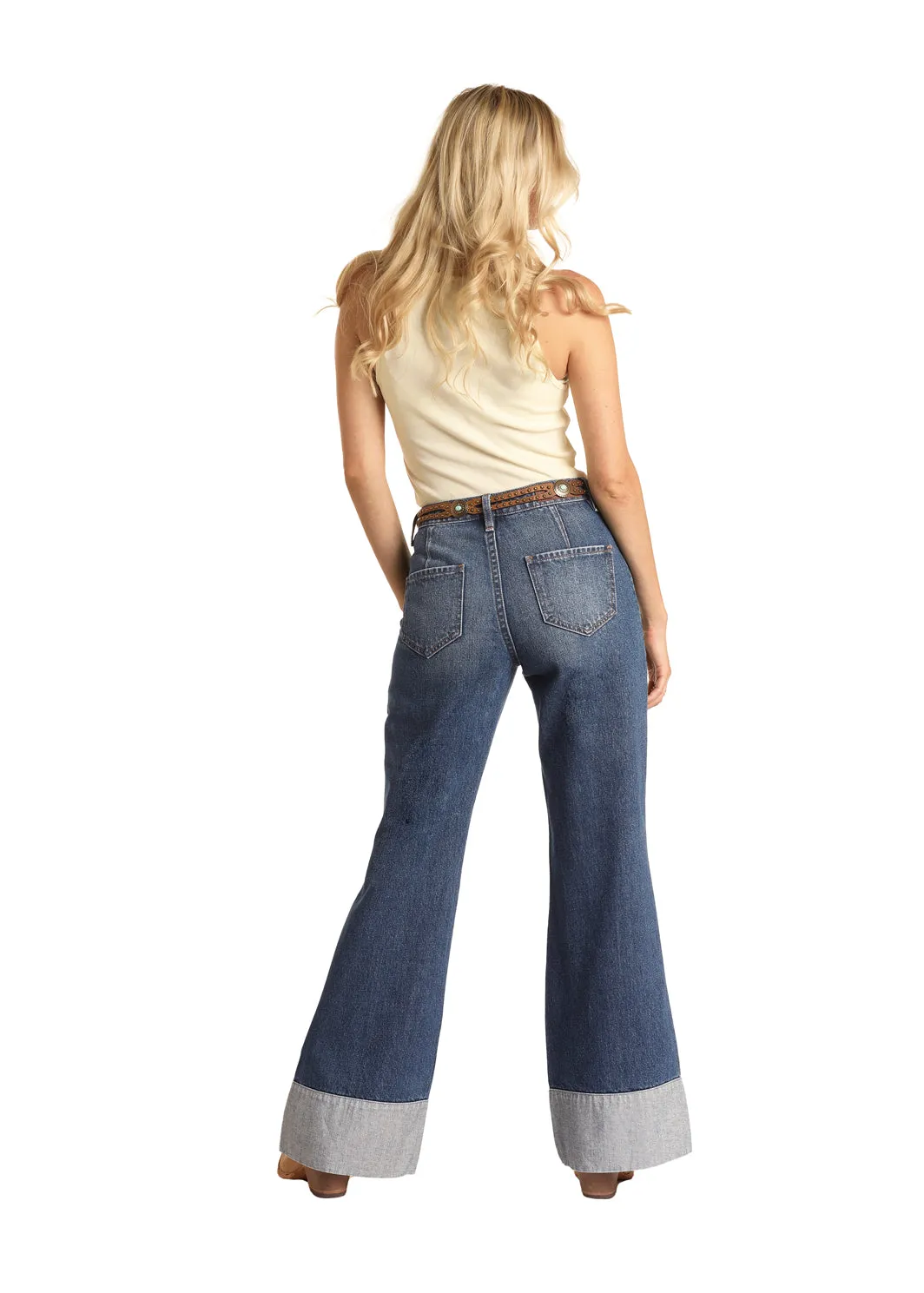 Women's Rock & Roll Medium Wash Comfort Flare