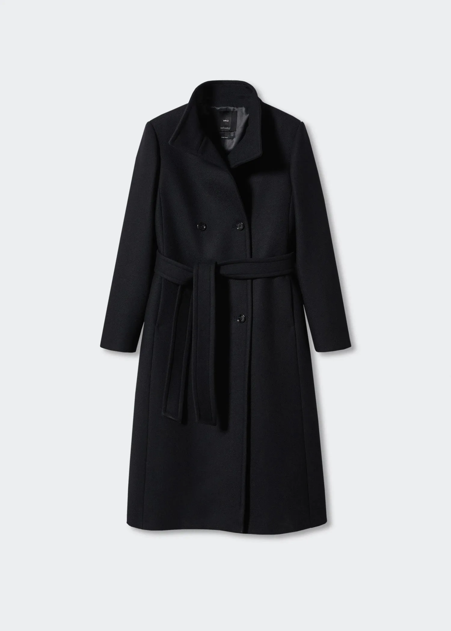 Woollen coat with belt