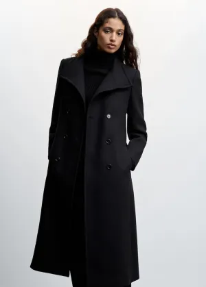 Woollen coat with belt